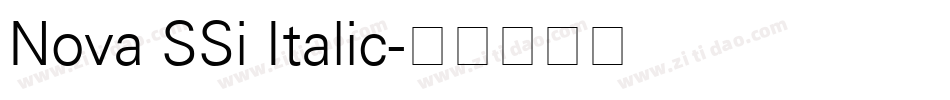 Nova SSi Italic字体转换